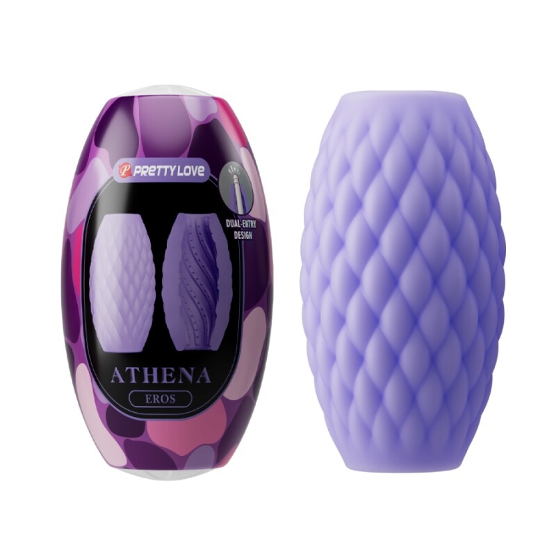 Мастурбатор яйце Pretty Love Athena Eros фіолетовий, 7.6 х 4.2 см