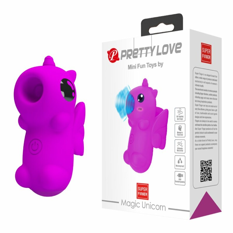 Стимулятор клітора Pretty Love Magic Unicorn фуксія, 7.5 х 3.2 см
