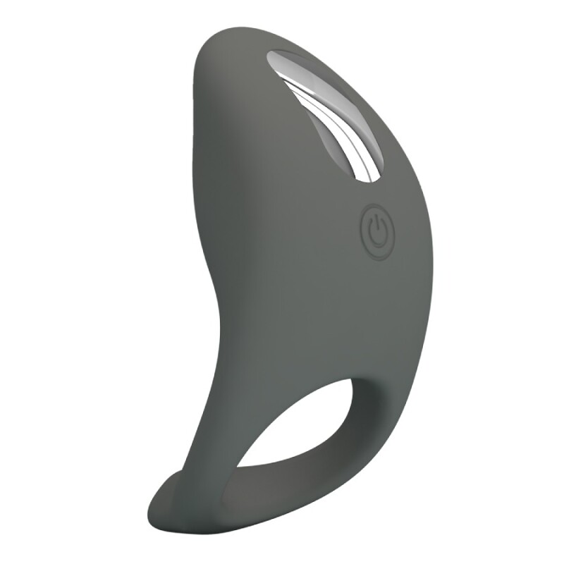 Ерекційне віброкільце Pretty Love Master Ring силіконове, сіре, 8.4 х 4.9 см - Зображення 1