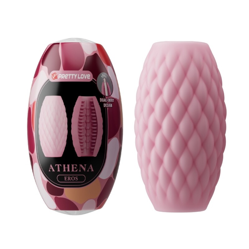 Мастурбатор яйце Pretty Love Athena Eros рожевий, 7.6 х 4.2 см