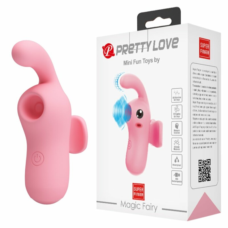Вакуумний стимулятор клітора Pretty Love з вібрацією, рожевий, 9.1 х 3.2 см