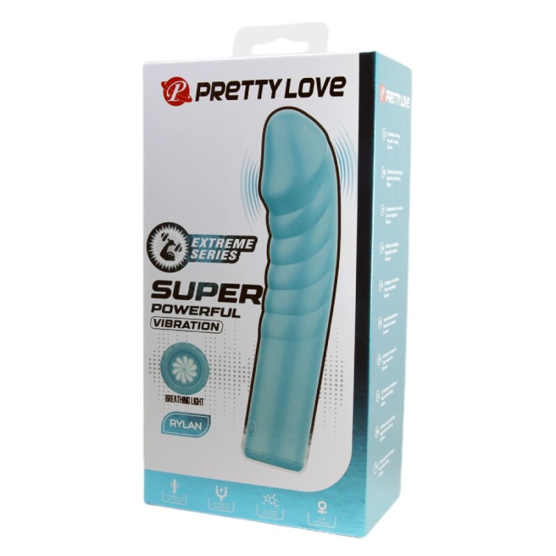 Вібратор для точки G Pretty Love Rylan силіконовий, блакитний, 16 х 3.4 см - Изображение 9