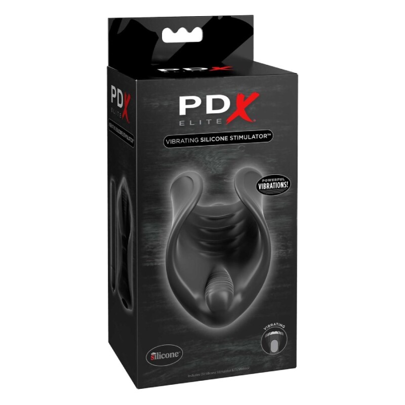 Мастурбатор Pipedream PDX Elite з віброкулею, чорний, 10 х 5 см