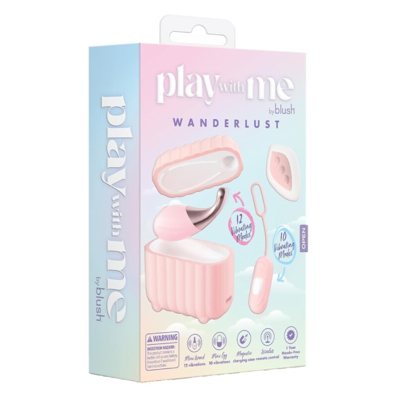 Набор вібраторів Blush Play With Me з пультом та кейсом, рожевий, 2 шт - Зображення 1