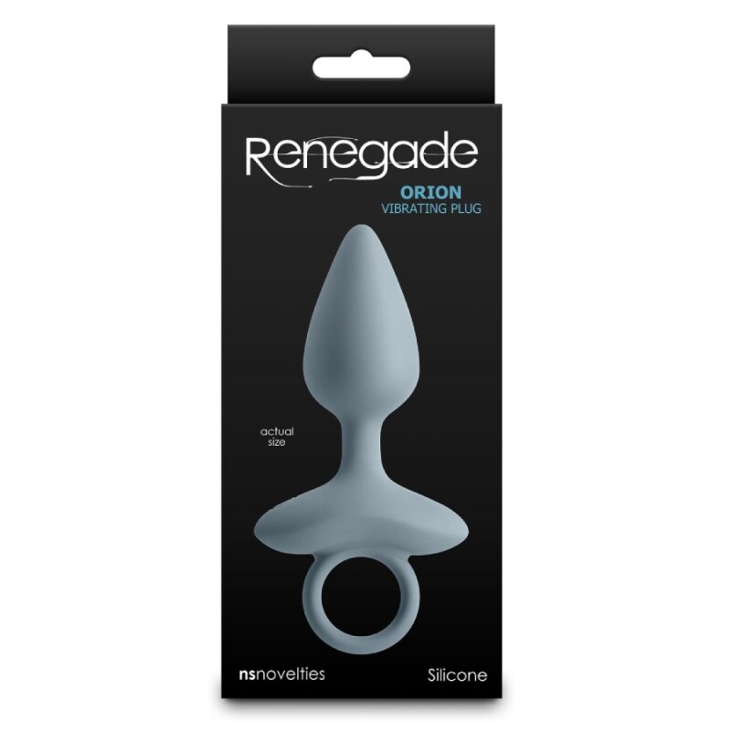 Анальний вібратор NS Novelties Renegade з кільцем, сірий, 13 х 3.5 см - Зображення 1