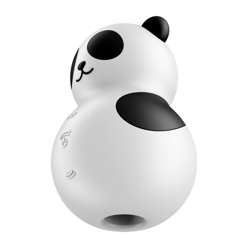 Вакуумний стимулятор Satisfyer Pocket Panda з вібрацією, чорно-білий, 8.9 х 1.5 см - Изображение 2