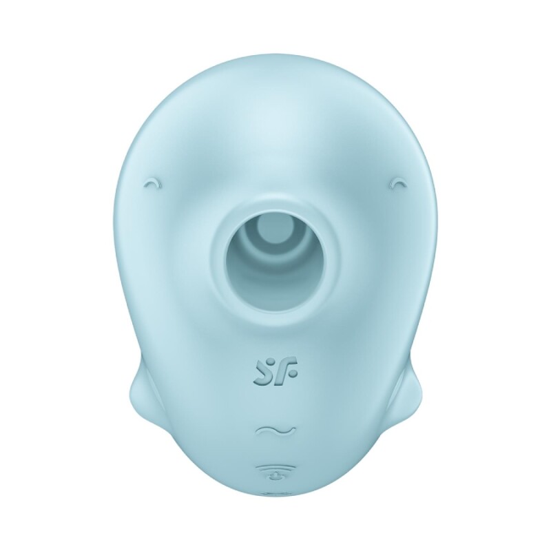 Вакуумний стимулятор Satisfyer Sassy Seal з вібрацією, блакитний, 9.5 х 9.5 см - Изображение 2