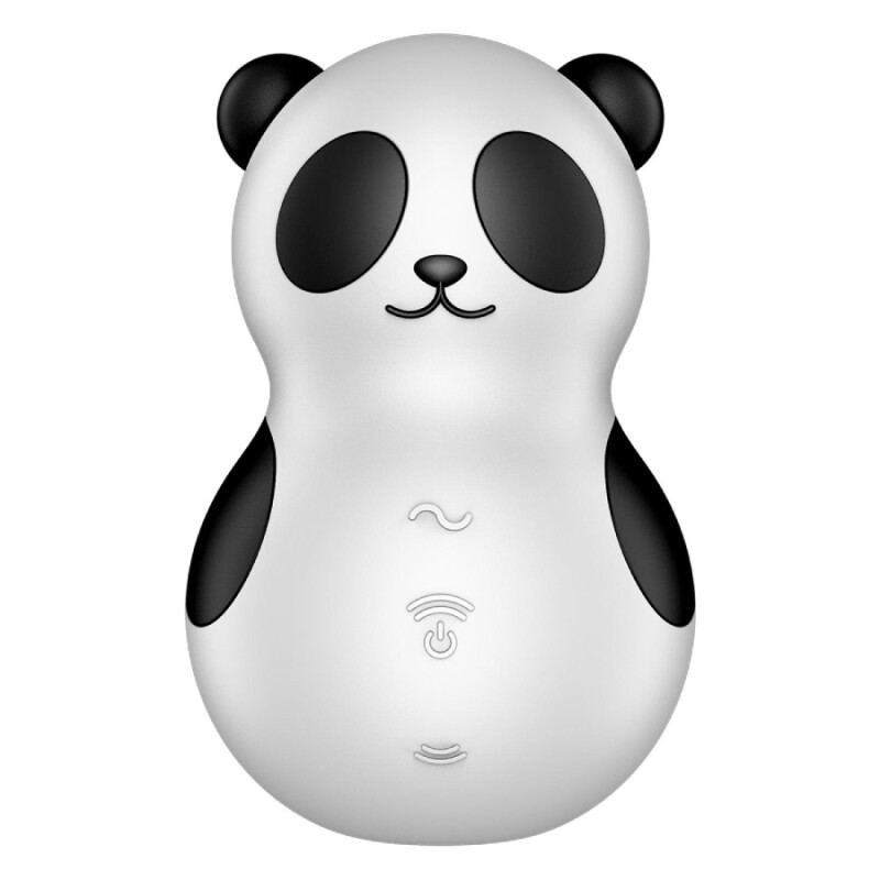 Вакуумний стимулятор Satisfyer Pocket Panda з вібрацією, чорно-білий, 8.9 х 1.5 см - Изображение 3