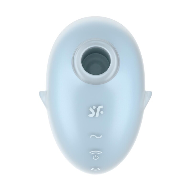 Вакуумний стимулятор Satisfyer Cutie Ghost з вібрацією, блакитний, 9.1 х 5.5 см - Зображення 3