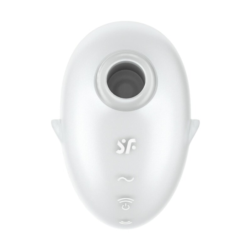 Вакуумний стимулятор Satisfyer Cutie Ghost з вібрацією, білий, 9.1 х 5.5 см - Зображення 3