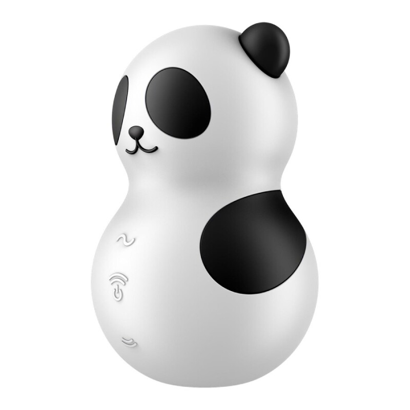 Вакуумний стимулятор Satisfyer Pocket Panda з вібрацією, чорно-білий, 8.9 х 1.5 см - Изображение 4