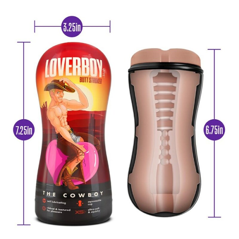 Мастурбатор-анус Blush Cowboy самозмащувальний, бежевий, 17.7 х 8.2 см - Изображение 5