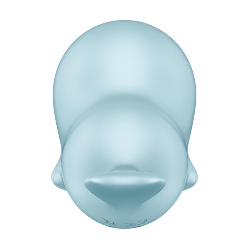 Вакуумний стимулятор Satisfyer Sassy Seal з вібрацією, блакитний, 9.5 х 9.5 см - Изображение 5