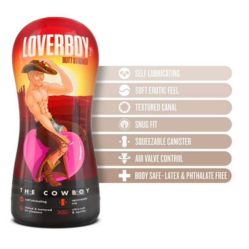 Мастурбатор-анус Blush Cowboy самозмащувальний, бежевий, 17.7 х 8.2 см - Изображение 6