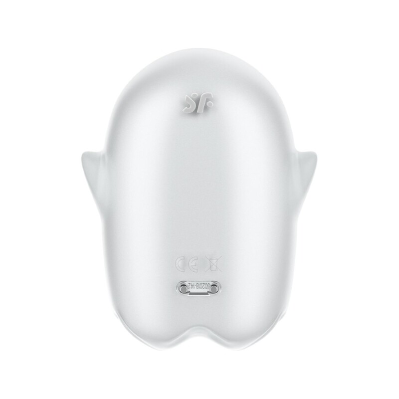 Вакуумний стимулятор Satisfyer Glowing Ghost з вібрацією, білий, 8.4 х 5.8 см - Изображение 6