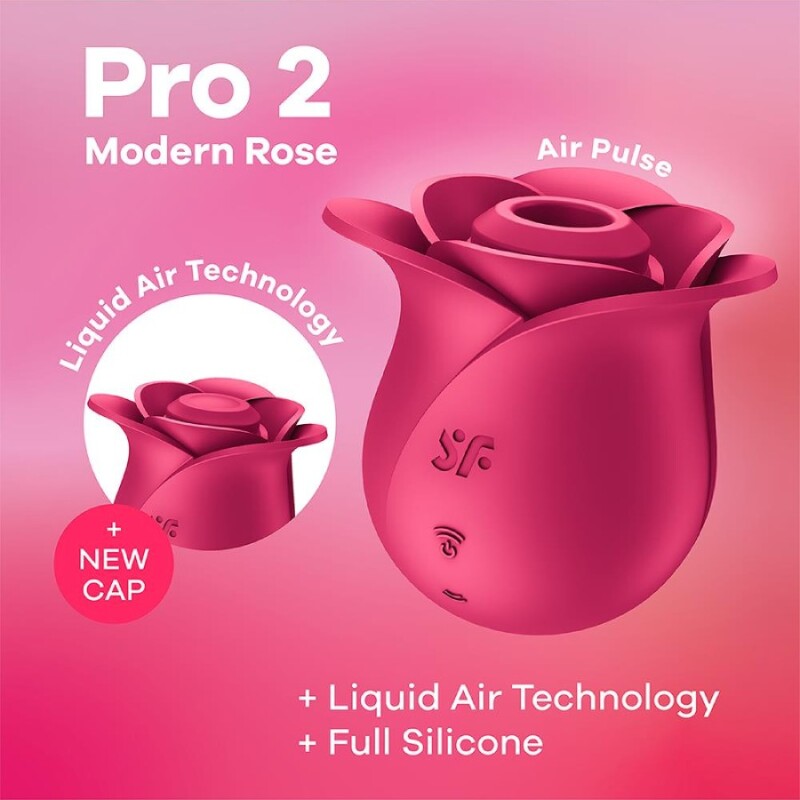 Вакуумний стимулятор Satisfyer Pro 2 у вигляді троянди, рожевий, 6.7 х 5.7 см - Зображення 6