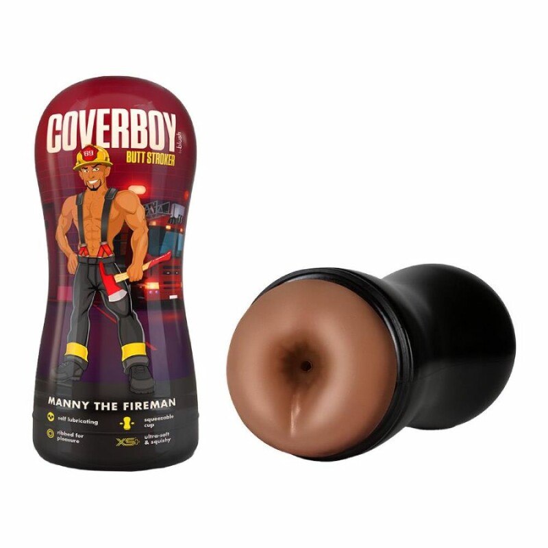 Мастурбатор-анус Blush Coverboy самозмащувальний, коричневий, 18.5 х 7.1 см