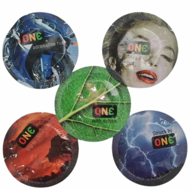 Набір різнокольорових презервативів One Color Sensations, 5 шт - Зображення 1