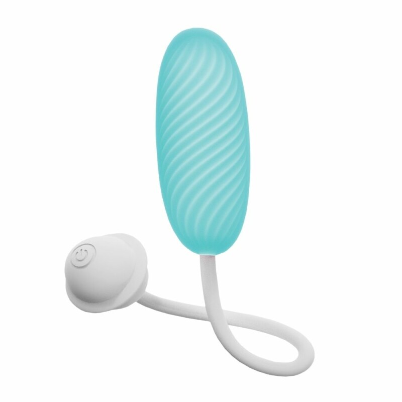 Віброяйце з додатком Univibe Marshmallow Bliss Egg блакитне, 14.7 х 3.8 см - Зображення 1