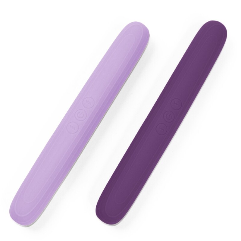 Вібратор двосторонній Sweet Em Dual Vibe силіконовий, ніжно-фіолетовий, 22 х 3 см - Изображение 2