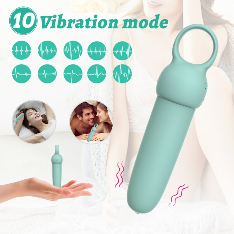 Мінівібратор Every Night Toys Elliot з кільцем, світло-бірюзовий, 11.5 х 2.8 см - Изображение 1
