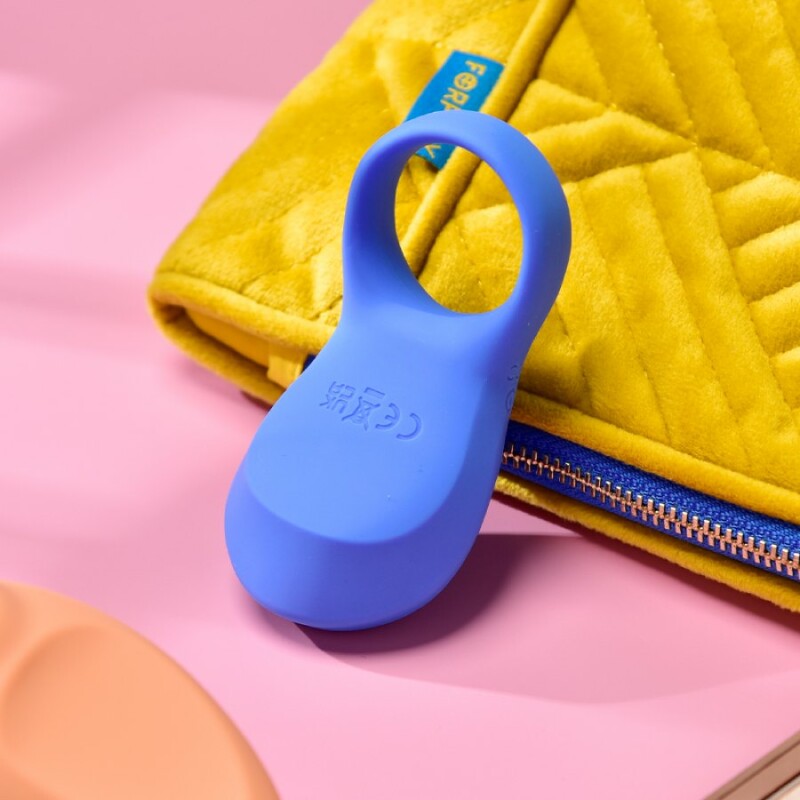 Ерекційне віброкільце Sweet Em Vibe Ring з пультом, синє, 8.5 х 4.5 см - Зображення 3