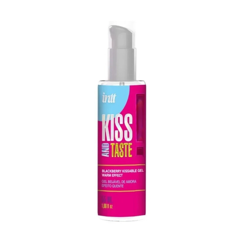 Їстівний зігріваючий лубрикант INTT Kiss and Taste Blackberry зі смаком ожини, 55 мл - Зображення 5