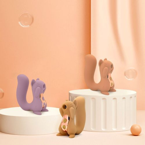 Вакуумний стимулятор клітора Sweet Em Sneaky Squirrel фіолетовий, з вібрацією, 10.5 х 8.9 см - Зображення 6