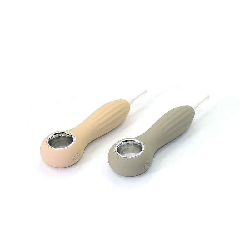 Вібратор для клітора Sweet Em Vibe Pen з трьома насадками, бежевий, 14.5 х 4.2 см - Зображення 4