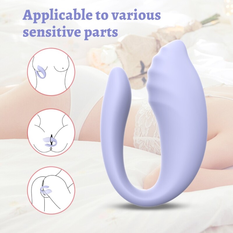 Вібратор для пар Every Night Toys Anthea з пультом, бузковий, 19.8 х 6.3 - Зображення 2