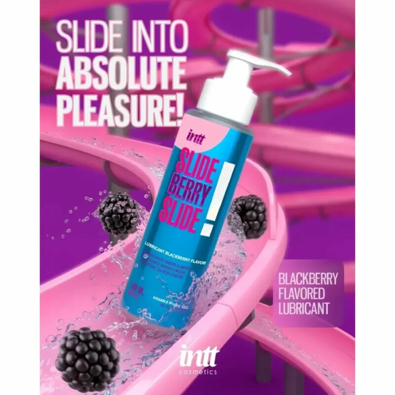 Їстівний лубрикант зі смаком ожини Intt Slide Berry Slide! на водній основі, 100 мл - Зображення 2