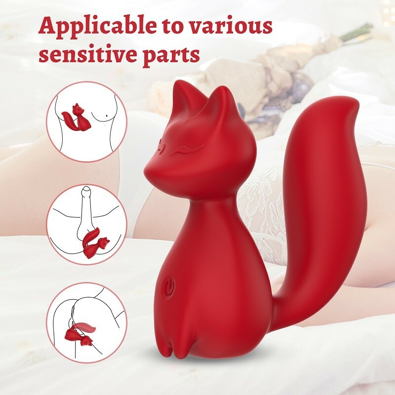 Мінівібратор для клітора Every Night Toys Doris у формі лисички, червоний, 8 х 3.5 см - Зображення 2