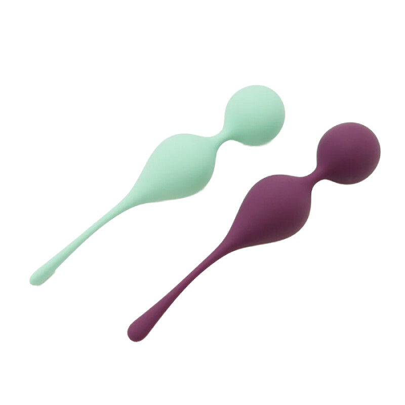 Вагінальні кульки Sweet Em Bloom Duo на м'якому з'єднанні, світло-зелені, 17 х 3.3 см - Зображення 4