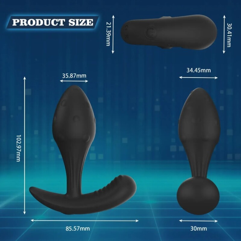 Вібромасажер простати Every Night Toys Miah з пультом, чорний, 10.3 х 3.6 см - Изображение 3