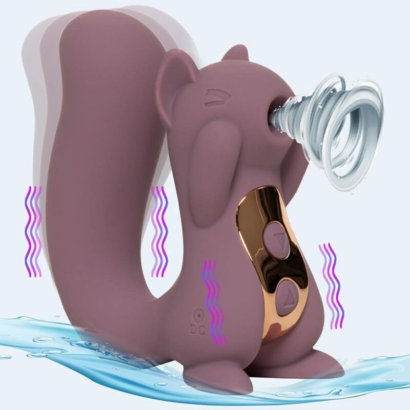 Вакуумний стимулятор клітора Sweet Em Sneaky Squirrel фіолетовий, з вібрацією, 10.5 х 8.9 см - Зображення 5