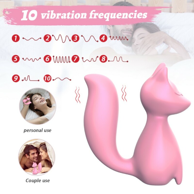 Мінівібратор для клітора Every Night Toys Doris у формі лисички, світло-рожевий, 8 х 3.5 см - Зображення 5