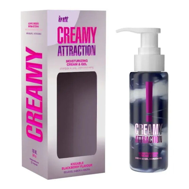 Крем-гель для тіла Intt Creamy Attraction Blackberry для поцілунків, 100 мл - Зображення 5