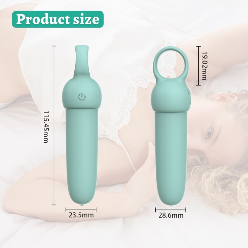 Мінівібратор Every Night Toys Elliot з кільцем, світло-бірюзовий, 11.5 х 2.8 см - Изображение 5