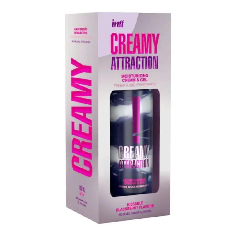 Крем-гель для тіла Intt Creamy Attraction Blackberry для поцілунків, 100 мл - Зображення 6