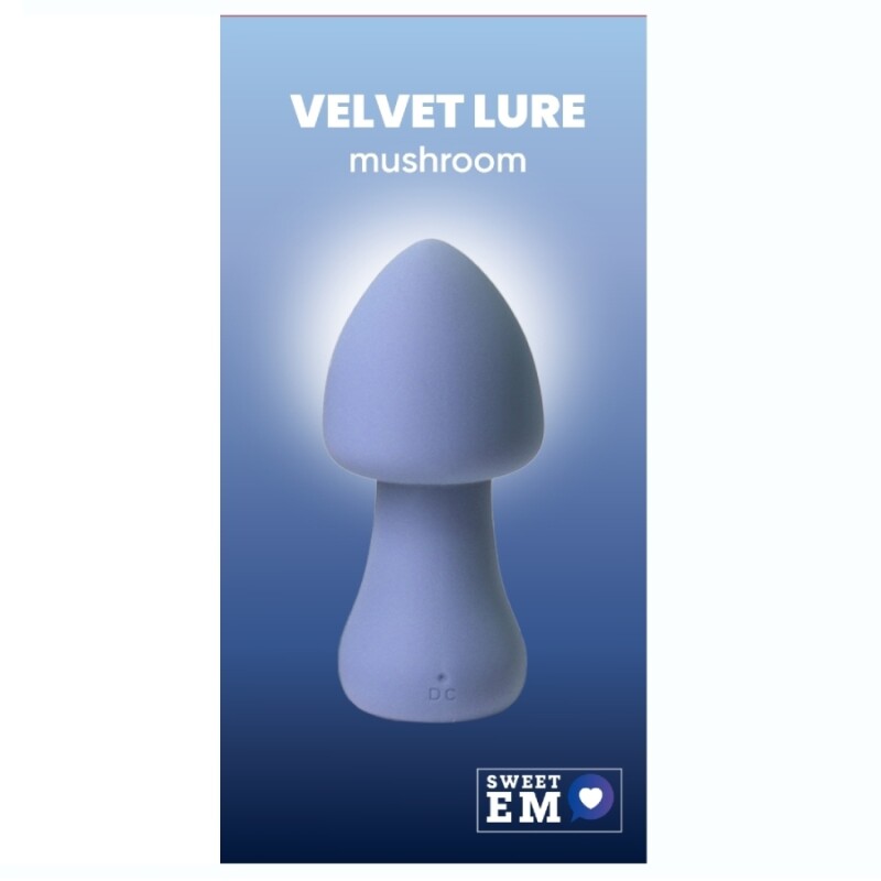 Вібратор Sweet Em Mushroom у формі гриба, темно-синій, 10.7 х 5 см