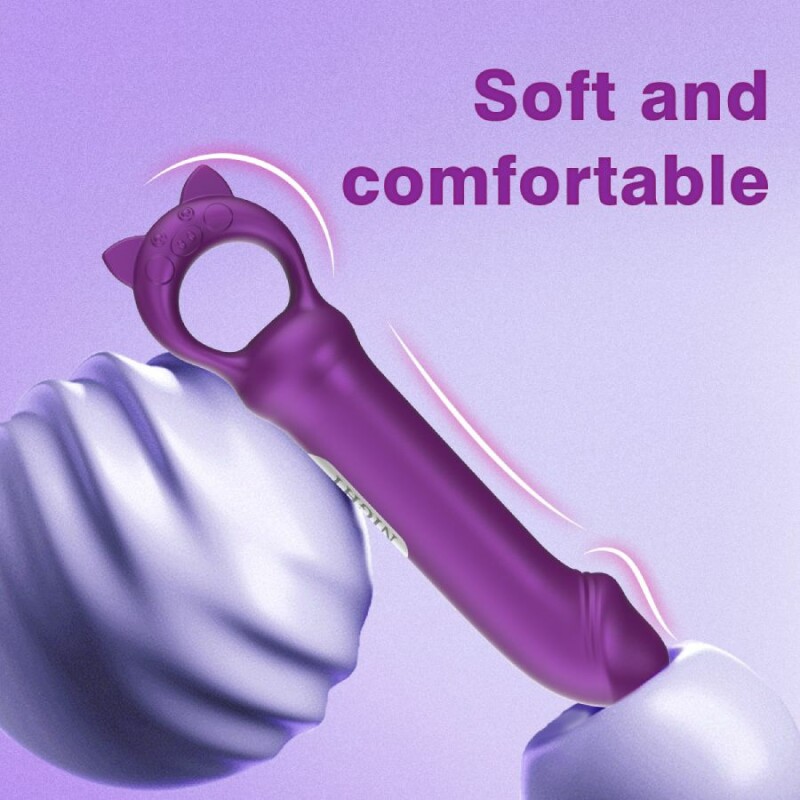 Мінівібратор Every Night Toys Grace з кільцем, фіолетовий, 14.5 х 2.8 см - Зображення 7