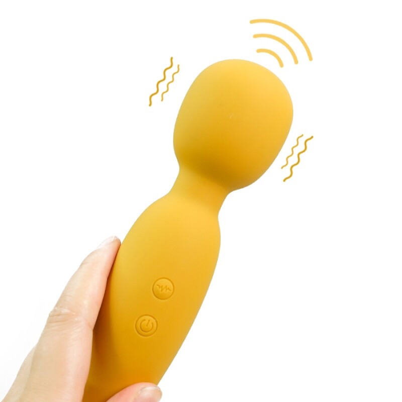 Вібратор-мікрофон Sweet Em Soft Touch Wand жовтий, 22.2 х 4.5 см - Зображення 3