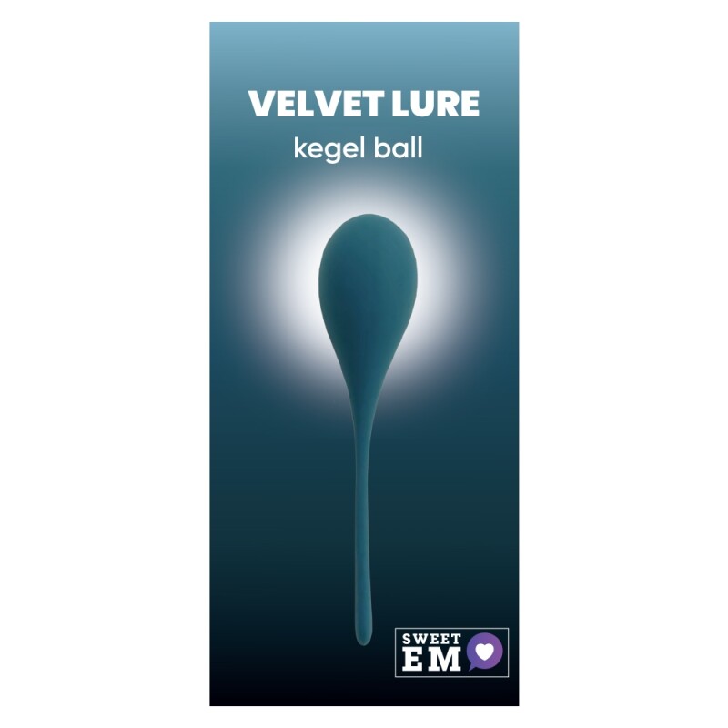 Тренажер Кегеля Sweet Em Kegel Ball з хвостиком, синій, 70 г, 14 х 3.3 см