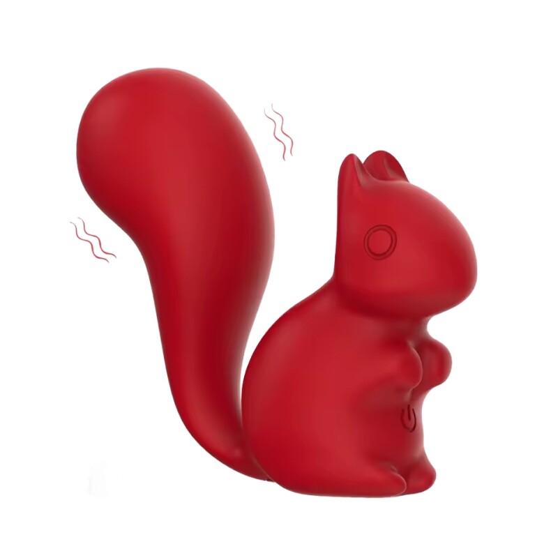 Мінівібратор для клітора Every Night Toys Debbie у формі білочки, червоний, 7.2 х 3 см