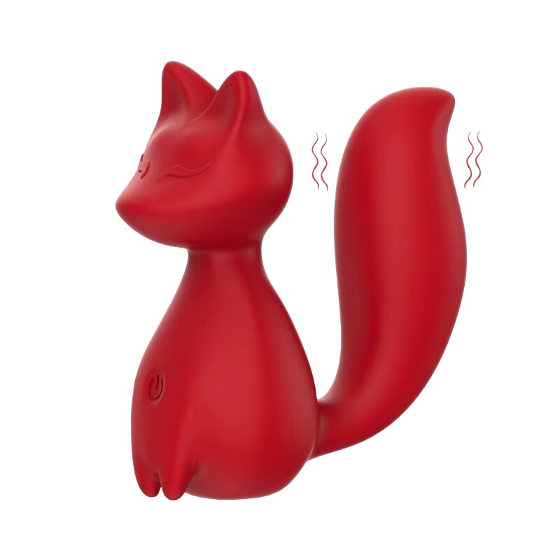 Мінівібратор для клітора Every Night Toys Doris у формі лисички, червоний, 8 х 3.5 см