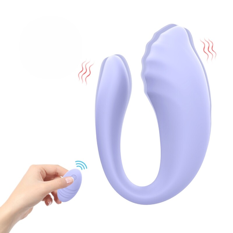 Вібратор для пар Every Night Toys Anthea з пультом, бузковий, 19.8 х 6.3
