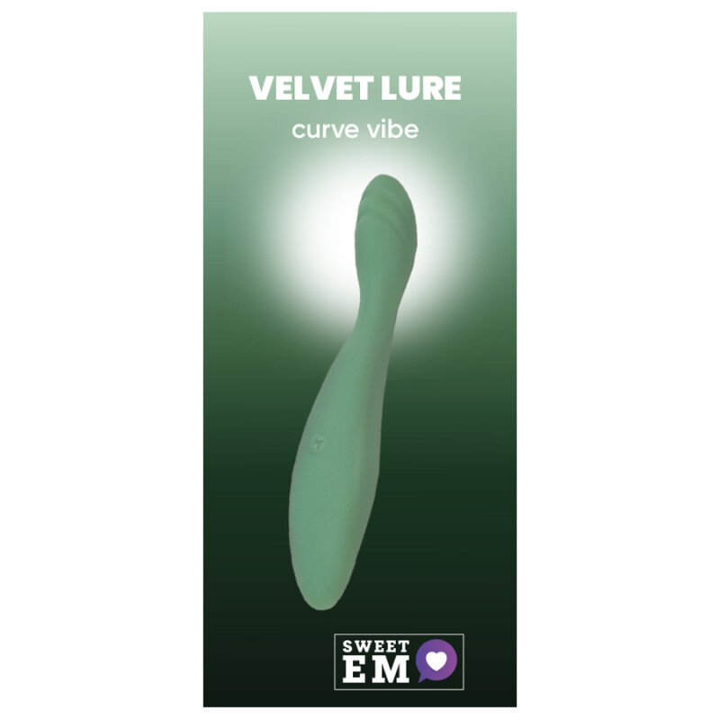 Вібратор Sweet Em Curve Vibe для точки G, зелений, 18.8 х 3.2 см