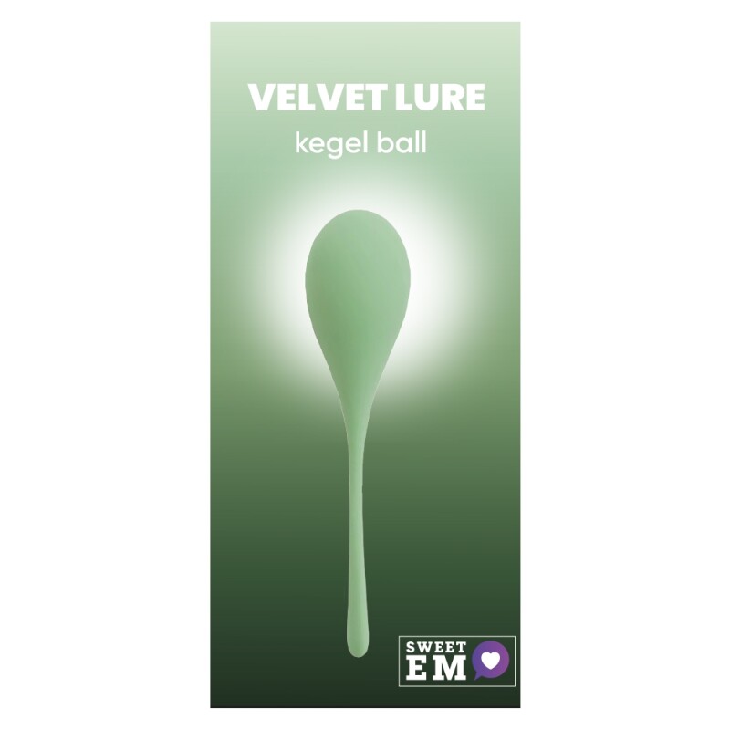 Тренажер Кегеля Sweet Em Kegel Ball з хвостиком, світло-зелений, 50 г, 14 х 3.3 см