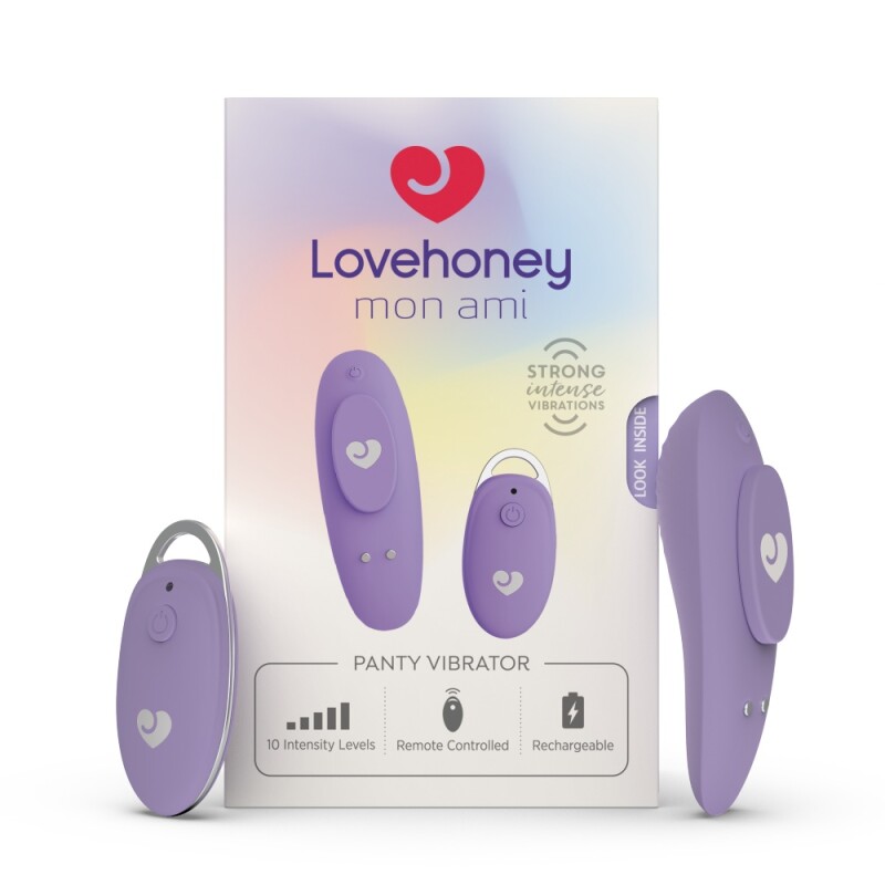 Вібратор в трусики Lovehoney Mon Ami з пультом, бузковий, 8.9 см