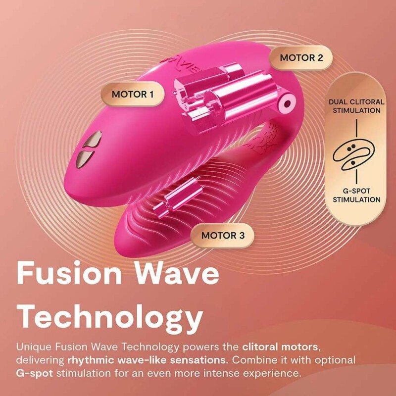 Вібратор для пар We-Vibe Chorus Pro з пультом і додатком, рожевий, 8 см - Изображение 1